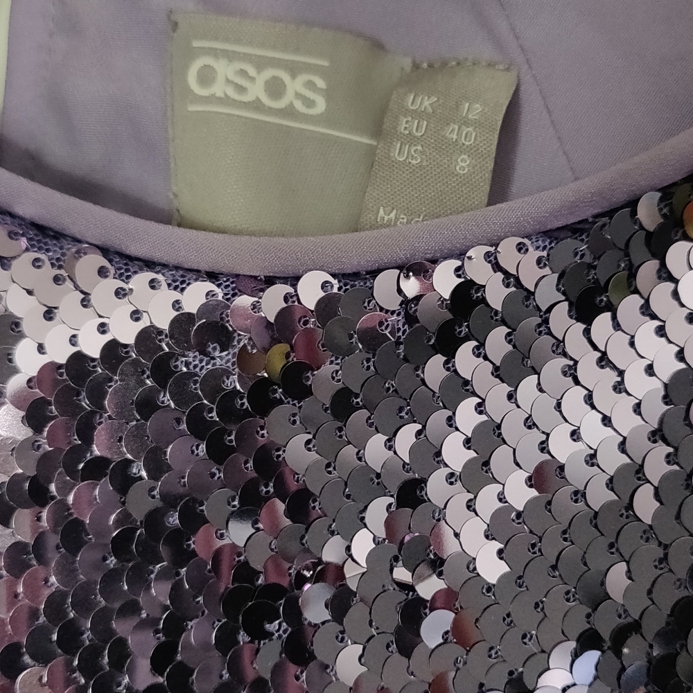 ASOS lavender sequin dress